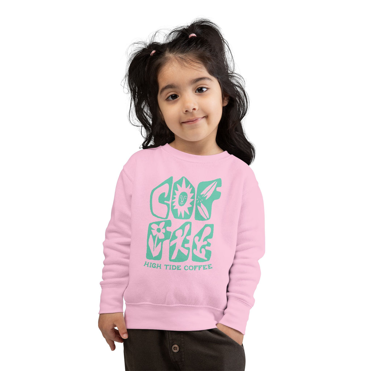 Good Vibes High Tide Coffee Toddler Sweatshirt