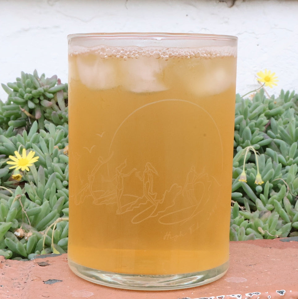Iced drink in a drinking glass