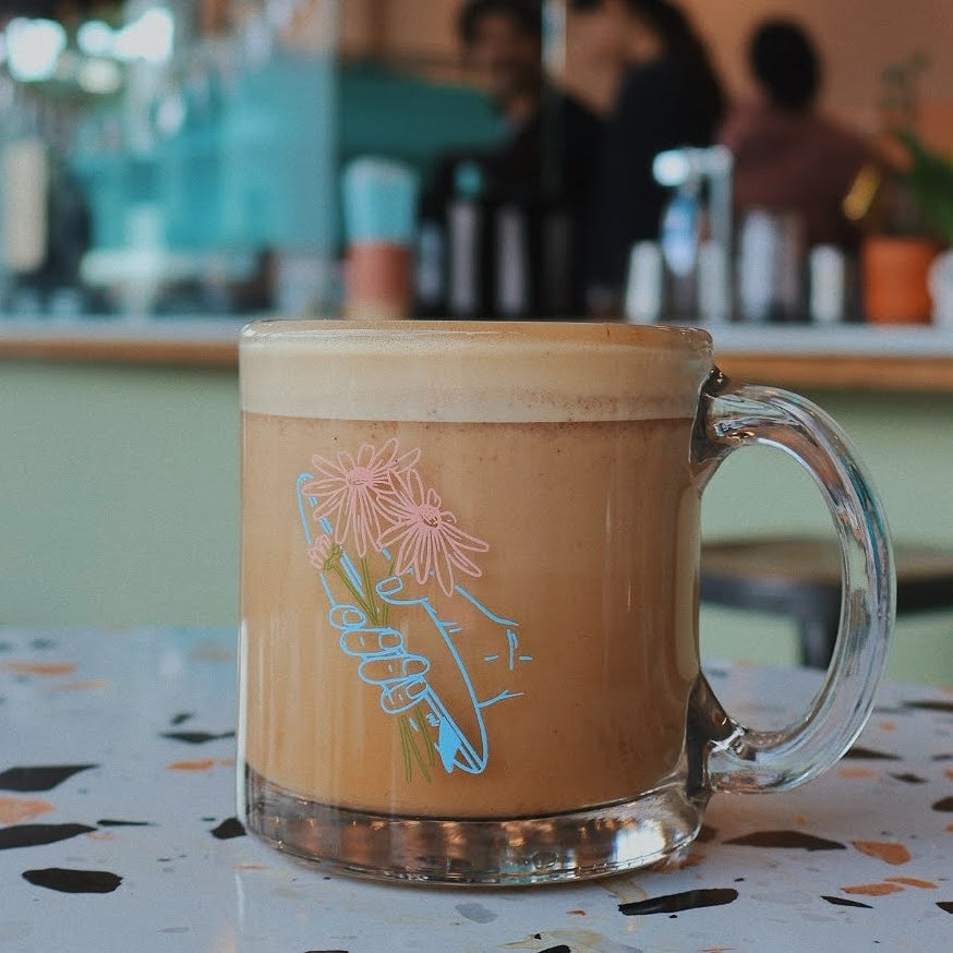 surf flower coffee mug