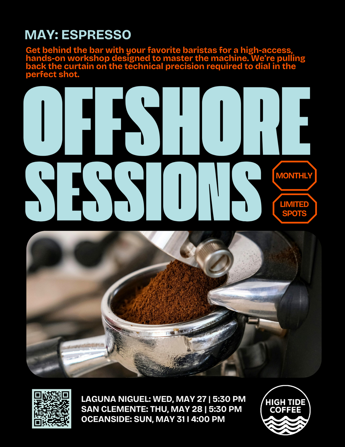 Offshore Sessions Are Back at High Tide Coffee — And This Month, It’s All About Espresso