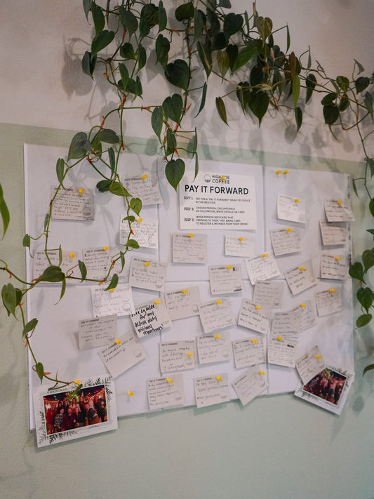More Than a Coffee Shop: The Story Behind High Tide Coffee's Pay It Forward Wall