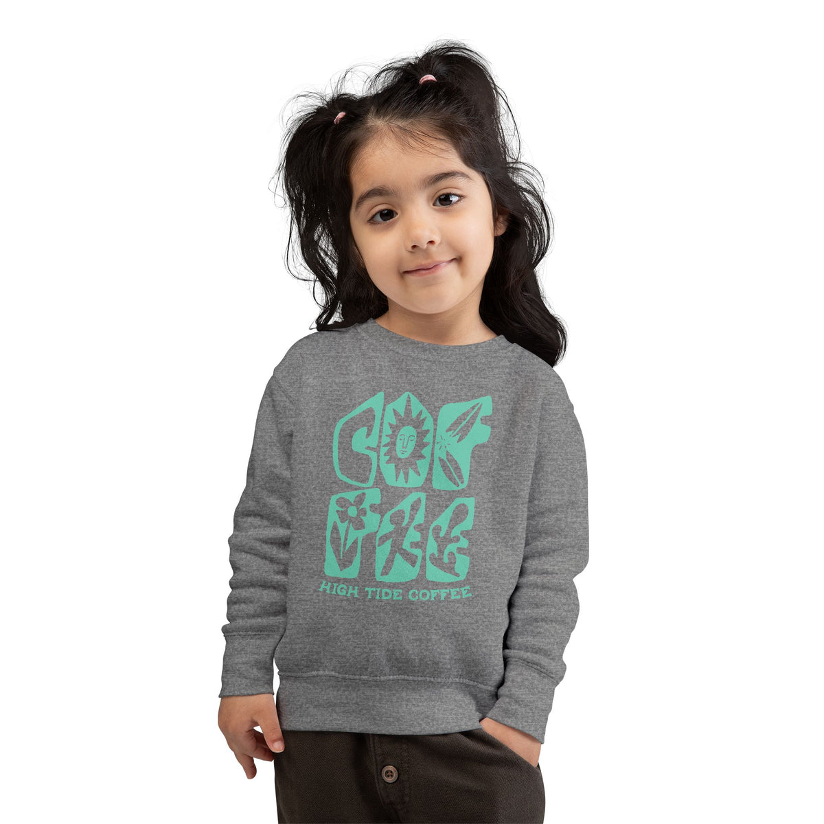 Good Vibes High Tide Coffee Toddler Sweatshirt
