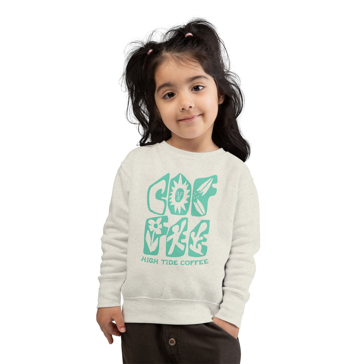 Good Vibes High Tide Coffee Toddler Sweatshirt