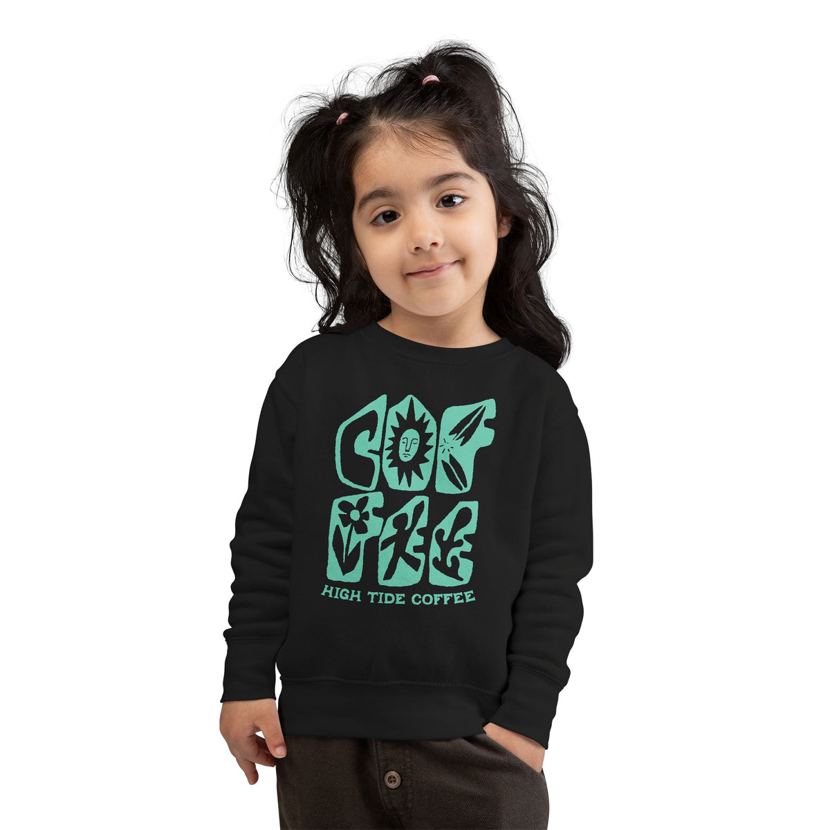 Good Vibes High Tide Coffee Toddler Sweatshirt