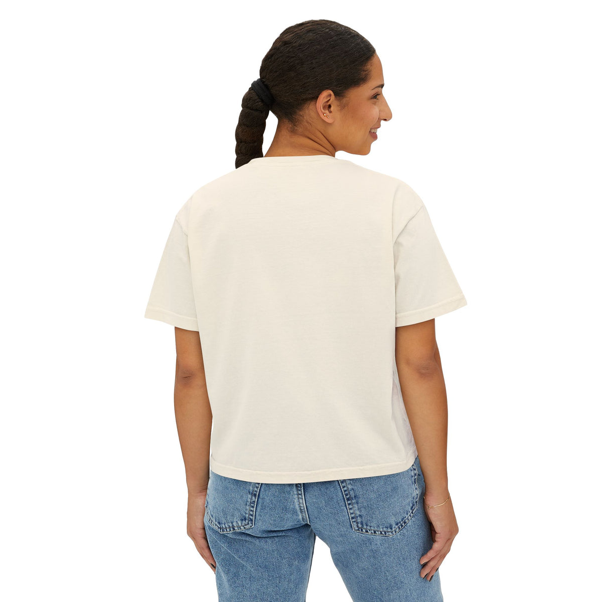 Women's Boxy Tee — Coastal Surf Palm Graphic Cropped T-Shirt