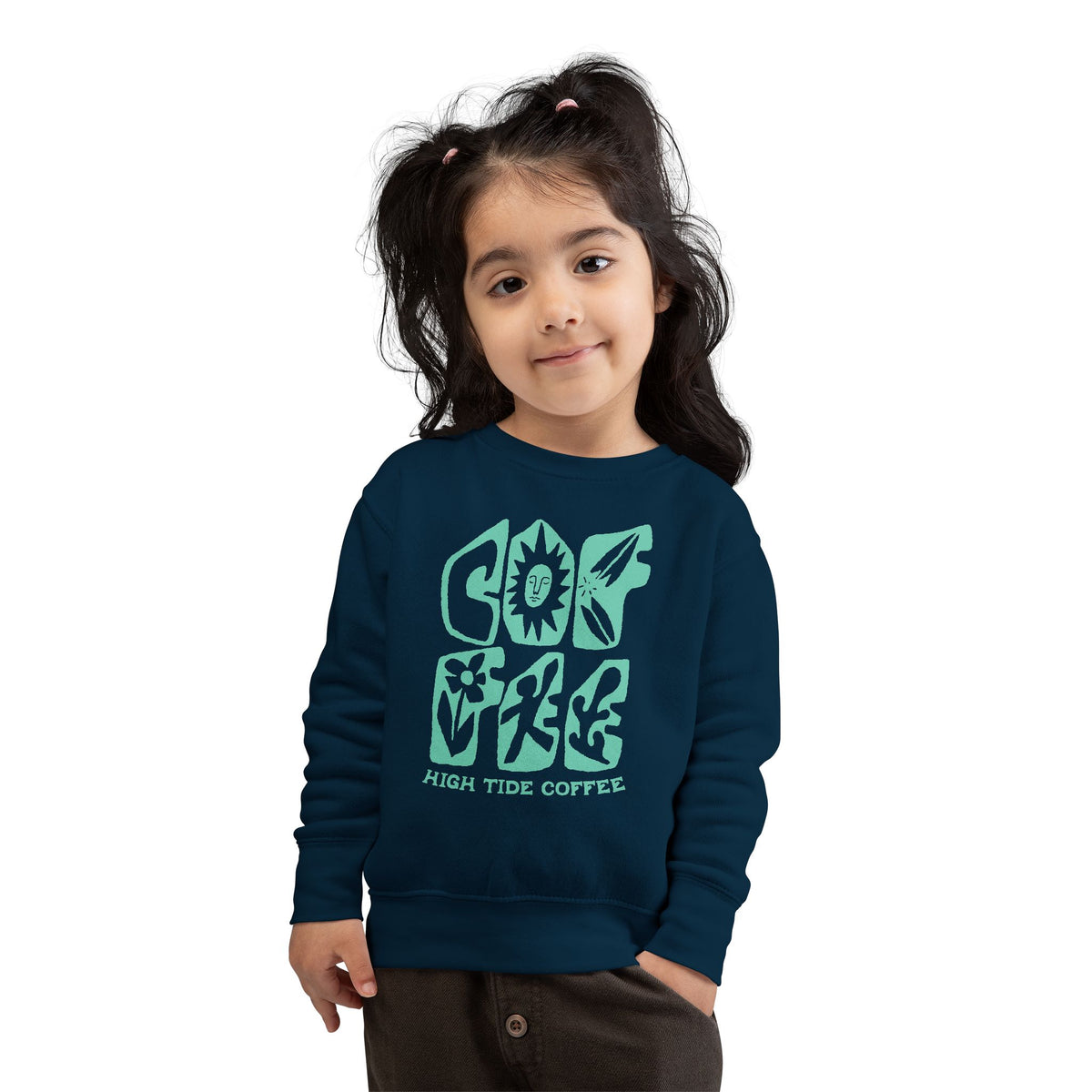 Good Vibes High Tide Coffee Toddler Sweatshirt