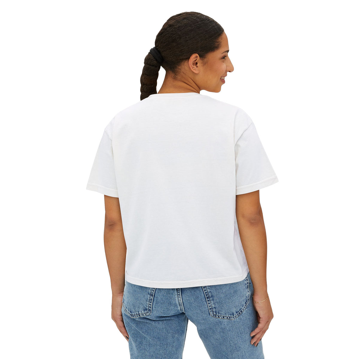 Women's Boxy Tee — Coastal Surf Palm Graphic Cropped T-Shirt