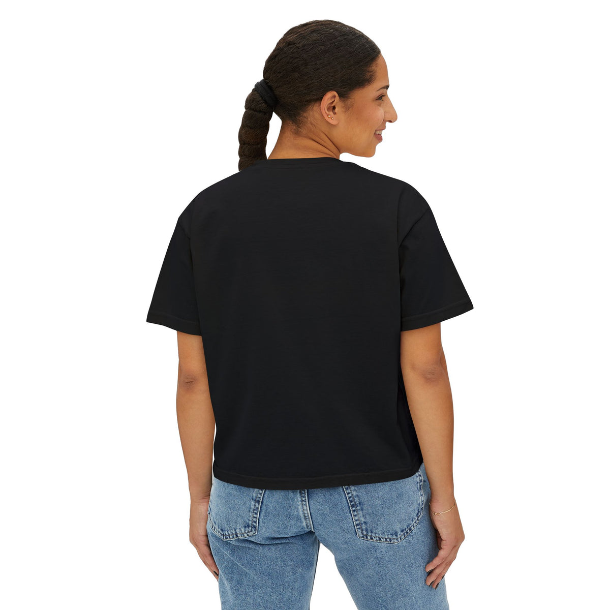 Women's Boxy Tee — Coastal Surf Palm Graphic Cropped T-Shirt
