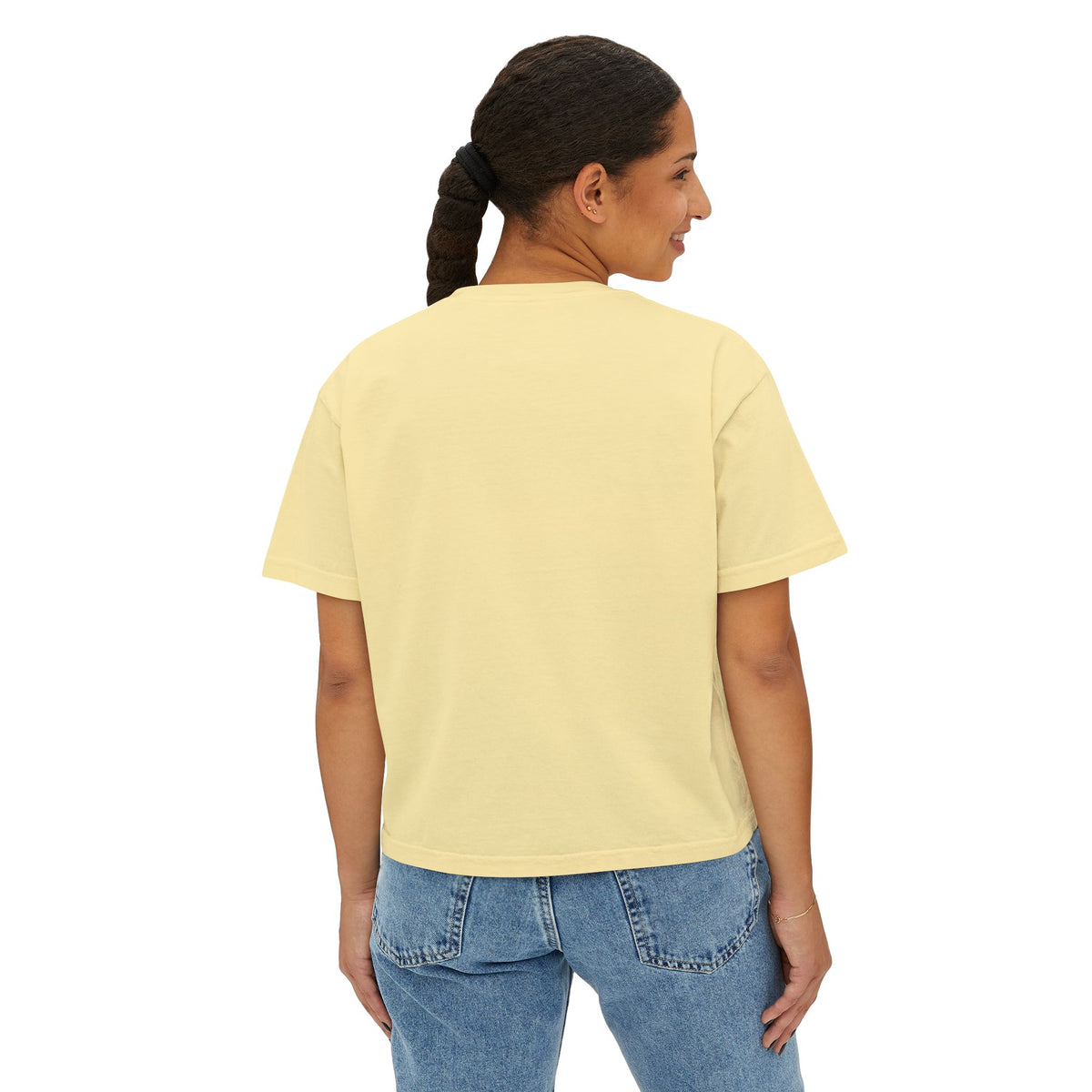 Women's Boxy Tee — Coastal Surf Palm Graphic Cropped T-Shirt