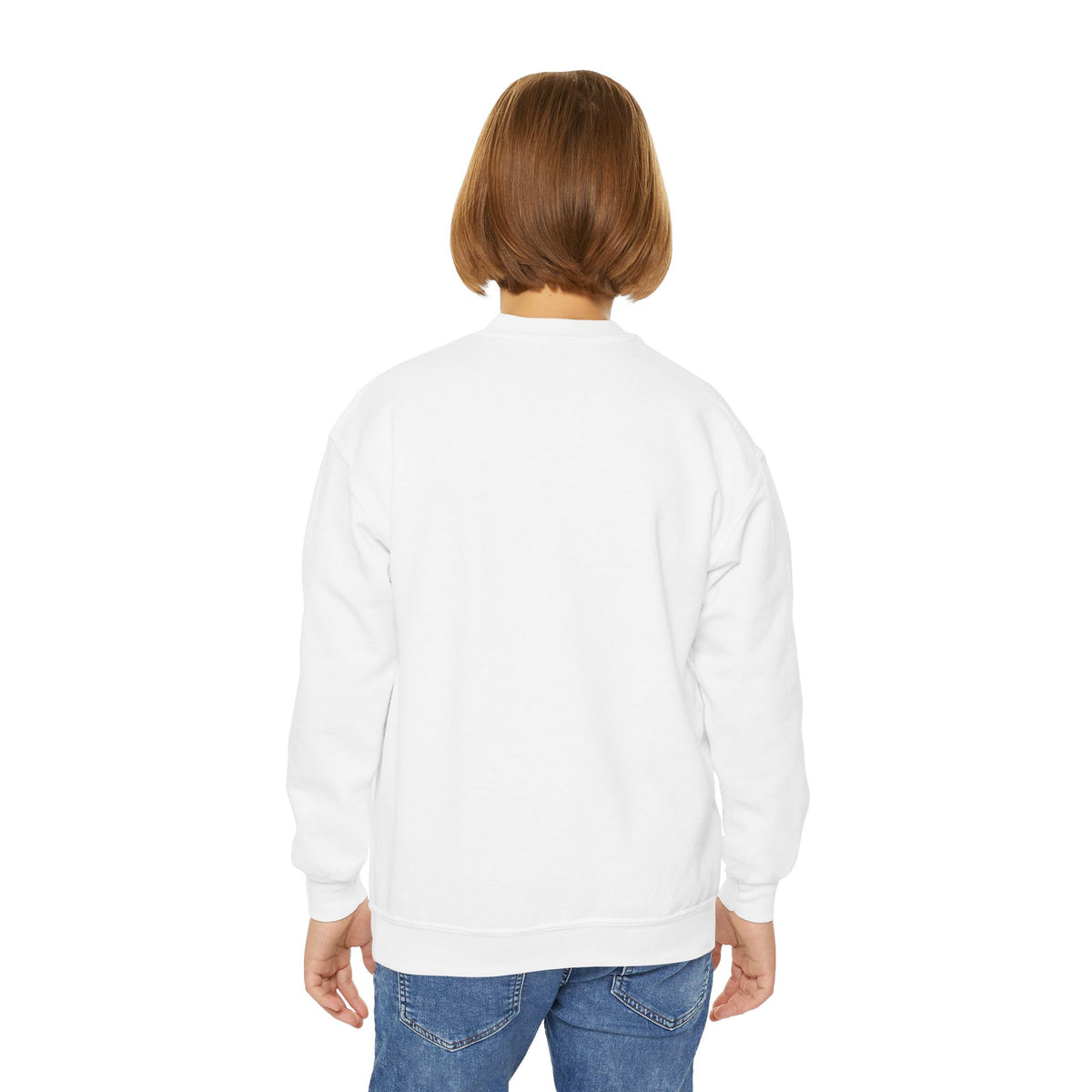 Youth Crewneck Sweatshirt – Good Vibes High Tide Coffee Beach Design