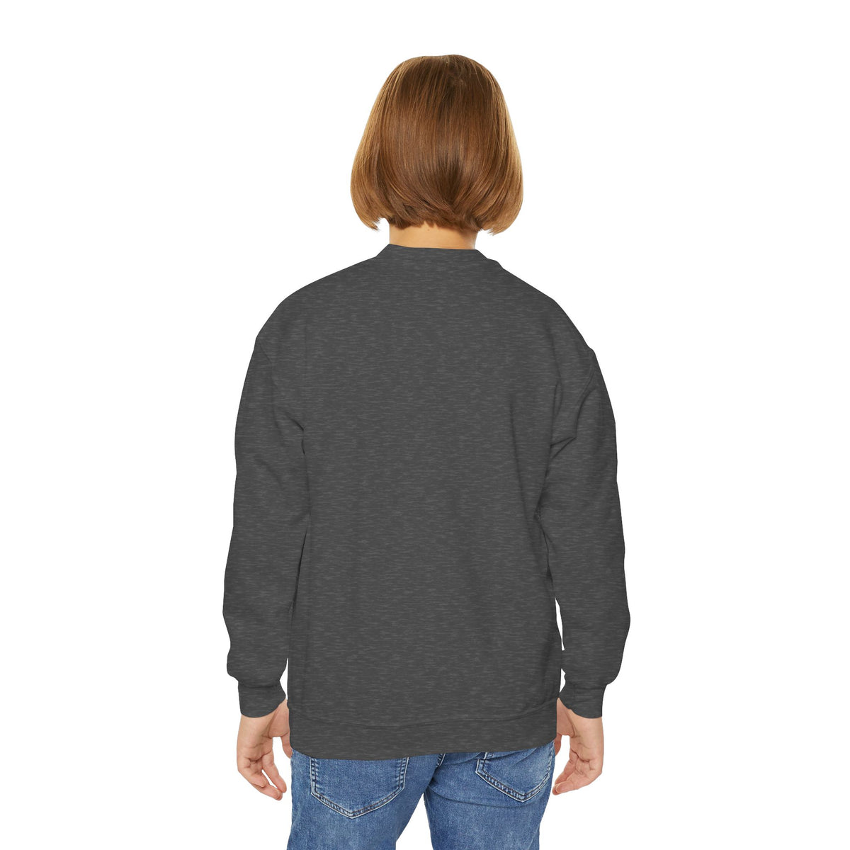 Youth Crewneck Sweatshirt – Good Vibes High Tide Coffee Beach Design