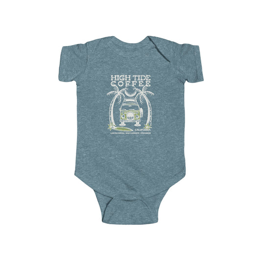 High Tide Surfer Retro Van Palm Beach Baby Onesie