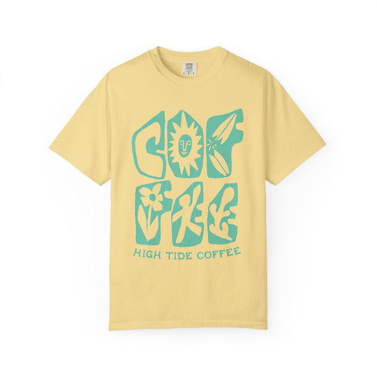 T-Shirt — Retro Floral 'Coffee' Graphic