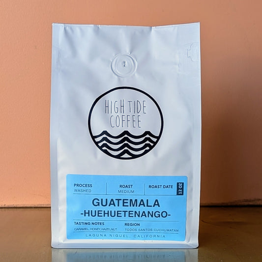 Bag of Guatemala coffee beans by High Tide Coffee